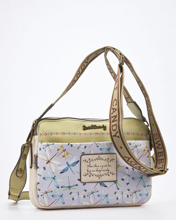 Sweet Candy Crossbody με Μοτίβο Λεβάντα και Ρετρό Στυλ – Lavender Walk