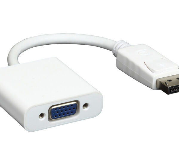 POWERTECH αντάπτορας DisplayPort σε VGA CAB-DP006, 0.20m, λευκός