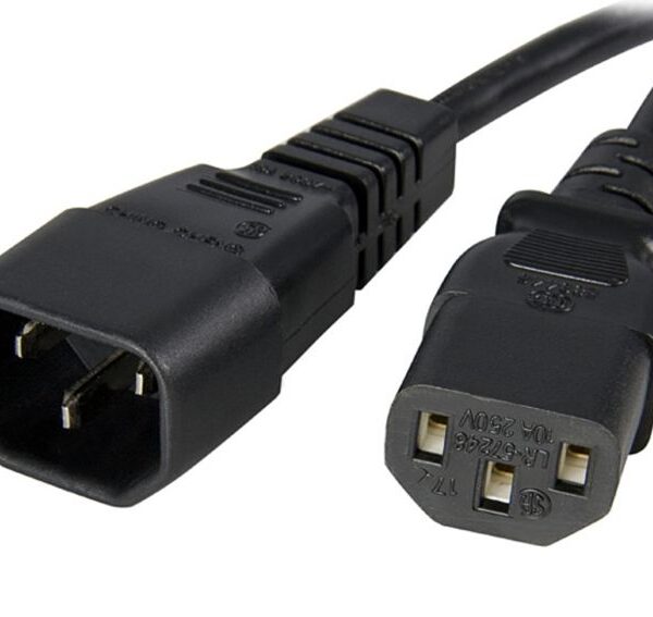POWERTECH καλώδιο τροφοδοσίας προεκταση CAB-P004 3x 0.75mm², 1.5m, μαύρο