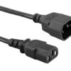 POWERTECH καλώδιο προέκτασης τροφοδοσίας CAB-P039, 3x 0.75mm², CCS, 1m, μαύρο