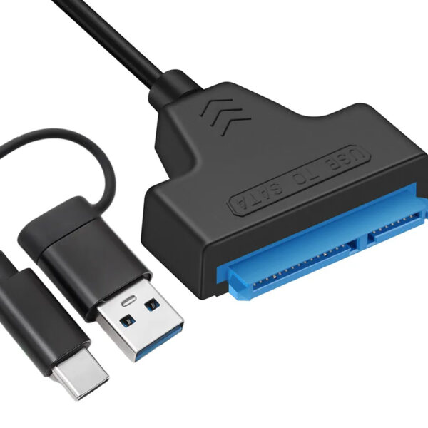 POWERTECH καλώδιο σύνδεσης HDD/SSD CAB-UC076, USB/USB-C σε SATA, 6Gbps