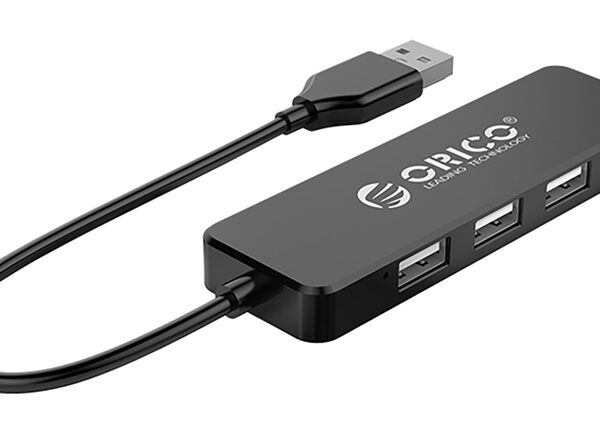 ORICO USB hub FL01, 4x θυρών, USB 2.0, 480Mbps, USB σύνδεση, μαύρο