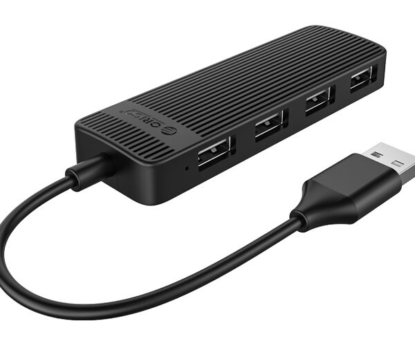 ORICO USB hub FL02, 4x θυρών, USB 2.0, 480Mbps, USB σύνδεση, μαύρο