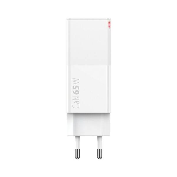 Forever Core FWC-GAN-PDQC65 φορτιστής ταξιδίου 1x USB - 1x USB-C, 65W, PD+ QC 3.0, GaN, λευκό