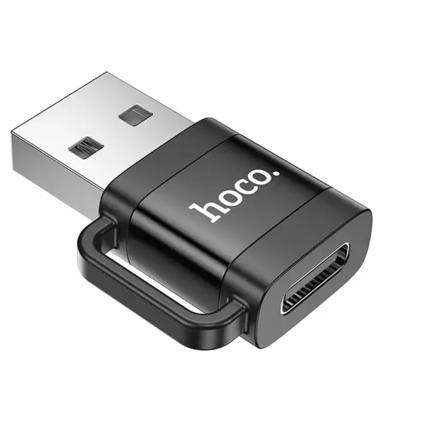 HOCO UA31D OTG αντάπτορας USB-A (αρσενικό) σε Type-C (θηλυκό), 3A, μαύρο