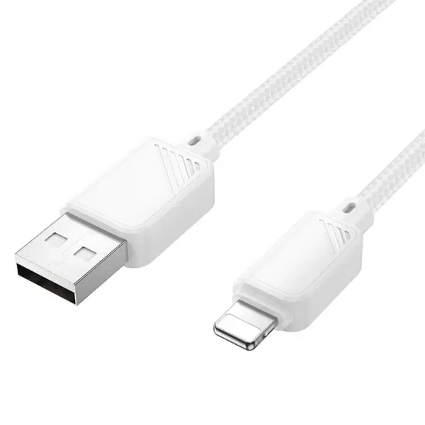 HOCO X113 καλώδιο USB-A σε Lightning, 2,4A, 1μ, λευκό
