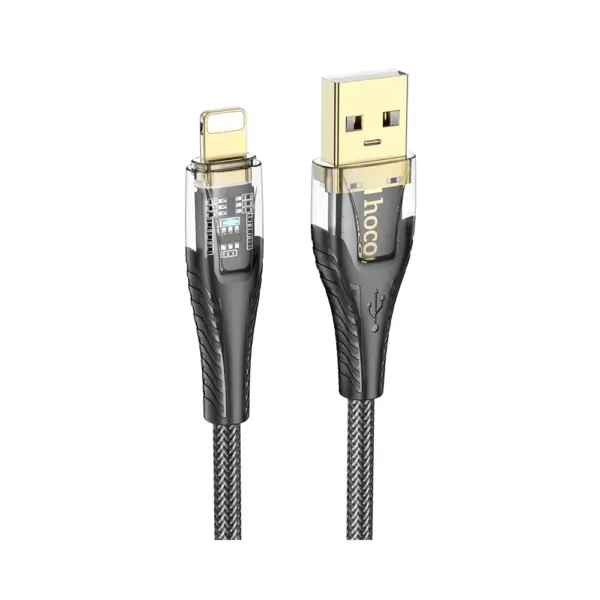 Hoco U121 καλώδιο USB-A σε Lightning 2,4A, 1,2μ, μαύρο