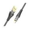 Hoco U121 καλώδιο USB-A σε Lightning 2,4A, 1,2μ, μαύρο