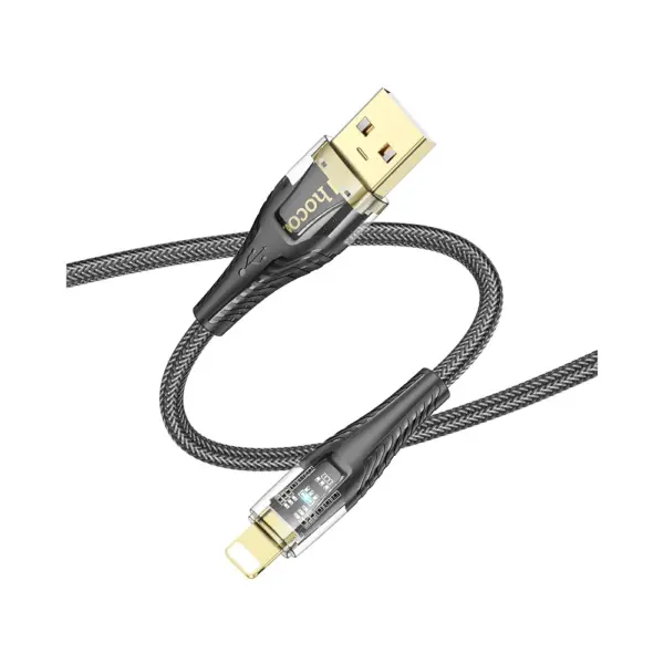 Hoco U121 καλώδιο USB-A σε Lightning 2,4A, 1,2μ, μαύρο