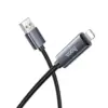 Hoco X112 καλώδιο με οθόνη USB-A σε Lightning 2,4A, 1μ, μαύρο