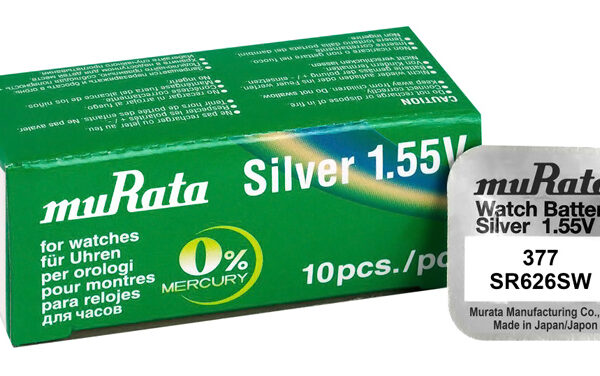 MURATA μπαταρία Silver Oxide για ρολόγια SR626SW, 1.55V, No 377, 10τμχ
