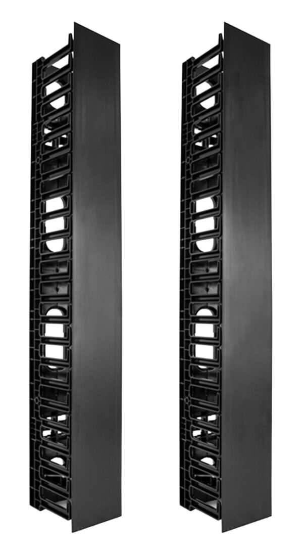 POWERTECH cable managment για rack NETW-0006, 23 θέσεων, πλαστικό, 2τμχ