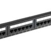 POWERTECH patch panel NETW-0027 για rack 19"/1U, 24 θυρών, CAT 6 UTP, μαύρο