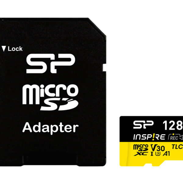 SILICON POWER κάρτα μνήμης microSDXC Inspire, 128GB, UHS-I U3 A1 V30