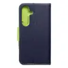 TechWave Fancy Book case for Samsung Galaxy S24 FE navy blue / lime