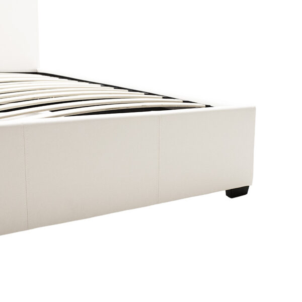 Κρεβάτι Norse pakoworld  pu λευκό με αποθηκευτικό χώρο 160x200εκ