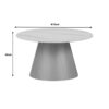 Τραπέζι σαλονιού Soleire Inart λευκό μαρμάρου sintered stone Φ70x40εκ