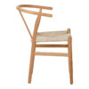 Καρέκλα Wishbone pakoworld rubberwood-σχοινί σε φυσική απόχρωση 60x51x80εκ