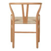 Καρέκλα Wishbone pakoworld rubberwood-σχοινί σε φυσική απόχρωση 60x51x80εκ