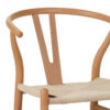 Καρέκλα Wishbone pakoworld rubberwood-σχοινί σε φυσική απόχρωση 60x51x80εκ