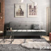 Καναπές-κρεβάτι Travis pakoworld 3θέσιος ύφασμα γκρι 175x83x74εκ