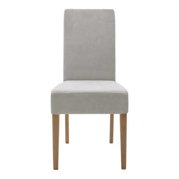 Καρέκλα Ditta pakoworld ύφασμα γκρι-πόδι sonoma 44x56x96εκ