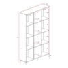 Βιβλιοθήκη FIRENZE pakoworld χρώμα sonoma 107x28,6x178εκ