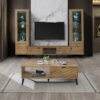 Έπιπλο τηλεόρασης Thelma pakoworld sonoma μελαμίνης 150x40x41.6εκ