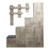 Έπιπλο εισόδου Nenich pakoworld σε γκρι oak απόχρωση 150x37x180εκ