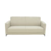 Καναπές τριθέσιος Sidica pakoworld PU σε μπεζ απόχρωση 185x82x81εκ