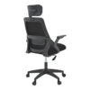 Καρέκλα γραφείου Peja pakoworld mesh ύφασμα μαύρο 58x60x107-117εκ