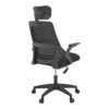 Καρέκλα γραφείου Peja pakoworld mesh ύφασμα μαύρο 58x60x107-117εκ
