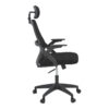 Καρέκλα γραφείου Peja pakoworld mesh ύφασμα μαύρο 58x60x107-117εκ