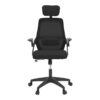 Καρέκλα γραφείου Peja pakoworld mesh ύφασμα μαύρο 58x60x107-117εκ