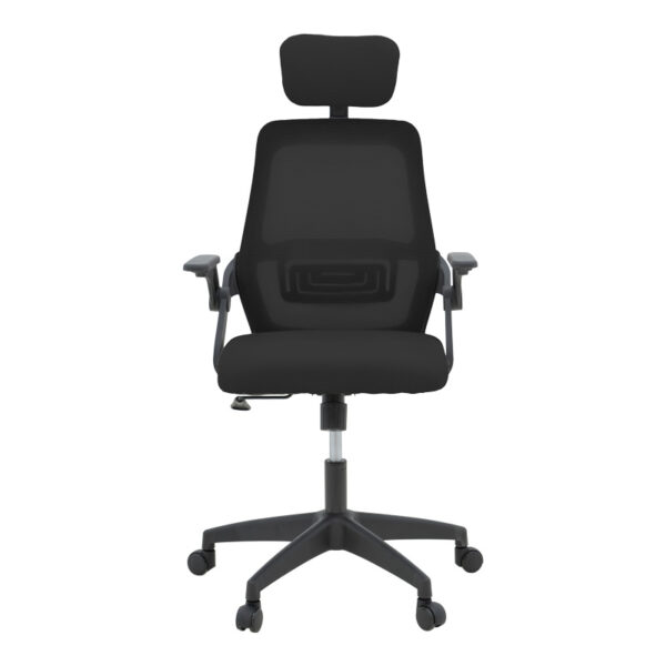 Καρέκλα γραφείου Peja pakoworld mesh ύφασμα μαύρο 58x60x107-117εκ