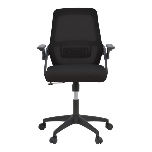 Καρέκλα γραφείου Reji pakoworld mesh ύφασμα μαύρο 58x60x89-99εκ