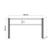 Κονσόλα PWF-0241 pakoworld χρώμα πεύκου-μαύρο 140x35x80εκ