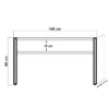 Κονσόλα PWF-0241 pakoworld χρώμα πεύκου-μαύρο 140x35x80εκ