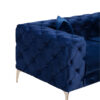 Καναπές 3θέσιος PWF-0579 pakoworld τύπου Chesterfield ύφασμα μπλε 237x90x73εκ