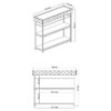 Κονσόλα PWF-0629 pakoworld λευκό-μαύρο 102x32x83εκ