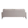 Καναπές 2θέσιος Fortune pakoworld βελούδο μπεζ-μαύρο 175x90x88εκ