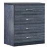 Συρταριέρα Killian pakoworld  με 4 συρτάρια zebrano 80x40x80εκ
