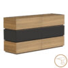 Συρταριέρα Sonlen pakoworld mdf σε ανθρακί-sonoma απόχρωση 120x40x72εκ