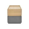 Κομοδίνο Sonlen pakoworld mdf σε sonoma-ανθρακί απόχρωση 60x40x44.5εκ