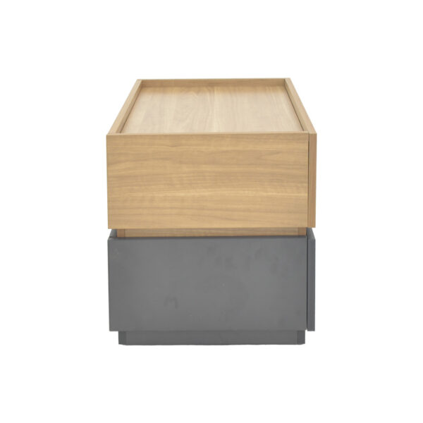 Κομοδίνο Sonlen pakoworld mdf σε sonoma-ανθρακί απόχρωση 60x40x44.5εκ