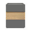 Κομοδίνο Sonlen pakoworld mdf σε sonoma-ανθρακί απόχρωση 60x40x66εκ