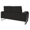 Καναπές Shea pakoworld 2θέσιος pu μαύρο-inox 158x80x87εκ