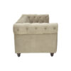 Kαναπές διθέσιος Incredible pakoworld τύπου Chesterfield βελούδο μπεζ 160x84x67εκ