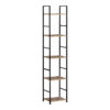 Βιβλιοθήκη Azuel pakoworld φυσικό-μαύρο μέταλλο 29x23.5x144εκ