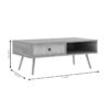 Τραπέζι σαλονιού Oslo pakoworld sonoma 110x59x41,5εκ